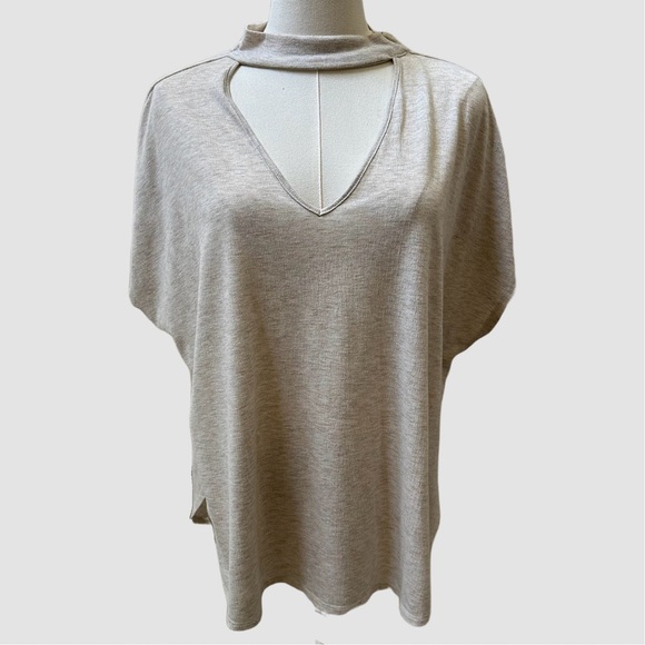 Living Doll Choker Collar Blouse in Beige - Picture 1 of 9